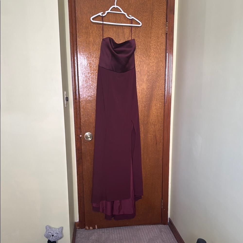 Amsale Red Strapless Sleeveless Gown for Weddings